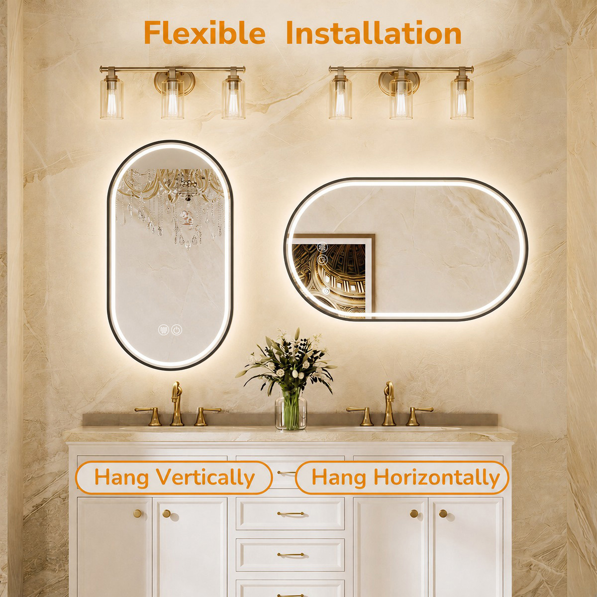 flexible installation, hang vertically and horizontally