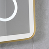 48"X24" LED Bathroom Mirror with Golden Framed for Hotel Vanity Espejo