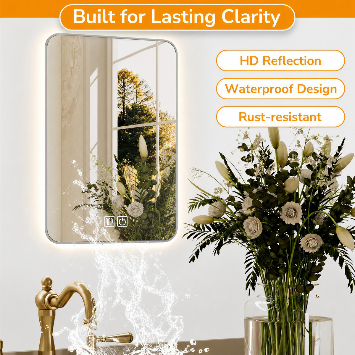 HD reflection, waterproof design, rust-resistant