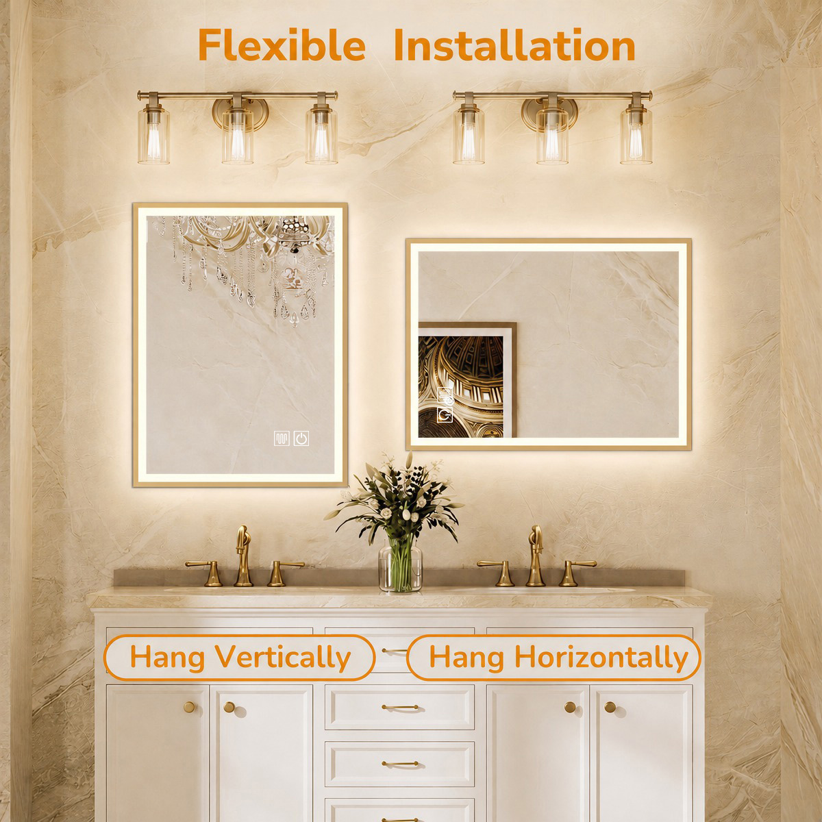 flexible installation, hang vertically and horizontally