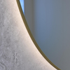 Oval Ultra Slim Golden Aluminum Framed CE ETL Approved Smart LED Bathroom Wall Decor Vanity Makeup Cosmetic Illuminated Light Mirror