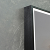 Modern Wall‑Mounted Rectangular Smart LED Mirror Gold Aluminum Frame Anti‑Fog