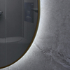 Hotel‑Grade Oval Smart LED Mirror 8mm Gold Aluminium Frame Anti‑Fog