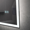 Spremium Contemporary Square Light‑Edged Vanity Mirror, Surrounding LED Lighting Wall‑Mounted Decor Mirror Ideal for Hotel Bathroom Upgrades