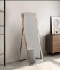 Freestanding Full‑Body LED Floor Mirror Gold Aluminum Frame Touch Control