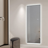 Vertical Wall‑Mounted LED Floor Mirror Ultra‑Slim Black Frame Touch‑Control Dimmable