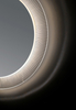 Modern Fluted Round LED Mirror Clear Ribbed Acrylic Frame For Hotel & Home Decor
