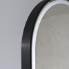 Wholesale Oval Black Framed Smart Illuminated LED Anti-Fog Bathroom Vanity Makeup Cosmetic Wall Decorative Dressing Light Bath Mirror