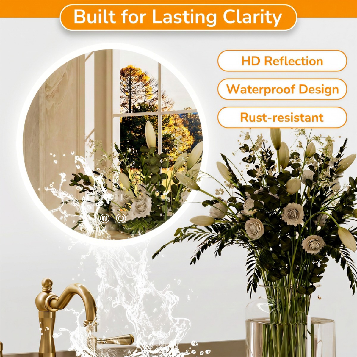 HD reflection, waterproof design, rust-resistant
