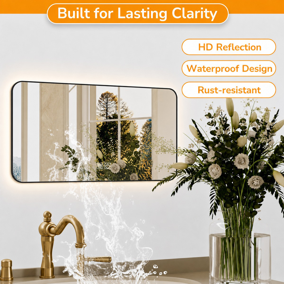HD reflection, waterproof design, rust-resistant