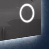 Wall‑Mounted LED Vanity Bathroom Mirror With Soft Back Lighting Magnifying Circle Touch Buttons Anti‑Fog for Residential Bathroom Renovation