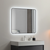 Wall‑Mounted Smart LED Vanity Mirror Ultra‑Slim Black Frame Touch‑Control Dimmable