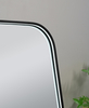 Rounded‑Corner LED Full‑Length Standing Mirror Black Frame With Perimeter Light