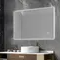 Wall‑Mounted Square Smart LED Vanity Mirror White Acrylic Border Touch‑Control Dimmable