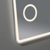 Rectangular LED Bathroom Mirror 8mm Ultra‑Thin Silver Aluminum Frame With Magnifier