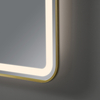 Modern Rounded‑Rectangle LED Mirror 8mm Silver Aluminium Frame With Makeup Magnifier