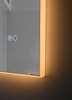 Square LED Bathroom Mirror Solid‑White Acrylic Frame Backlit Wall Mirror