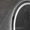 Best Selling Bathroom Mirror Dimmable Three Colors Time Display Brightness LED Mirror