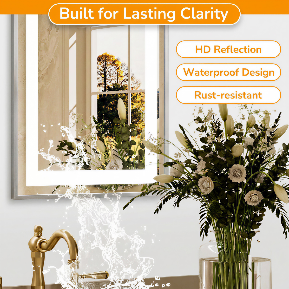 HD reflection, waterproof design, rust-resistant