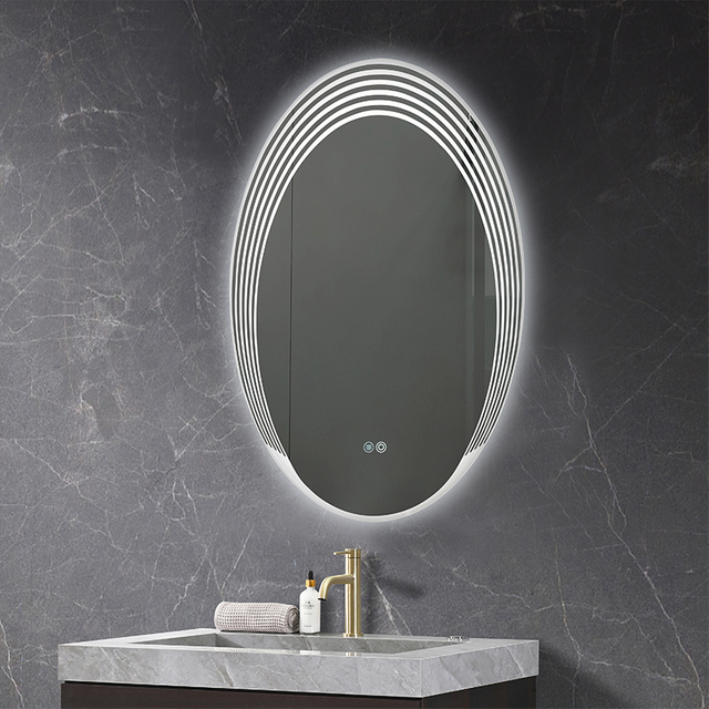 Modern Style Bath Espejos Smart LED Illuminated Anti-Fog Makeup Mirror with Light