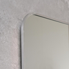 Rectangular Thin Silver Aluminum Framed Smart Anti-Fog Dimmable Three Color Illuminated Wall Mounted Home Decor Vanity Makeup Cosmetic LED Light Bathroom Mirror