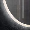 CE Round Sandblasted Modern Smart Illuminated LED Touch Wall Mounted Home Decor Vanity Makeup Cosmetic Light Bathroom Mirror Espejos