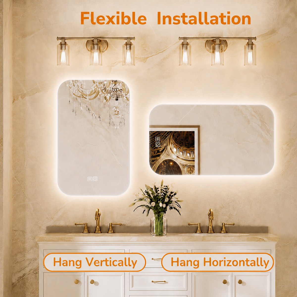 flexible installation, hang vertically and horizontally