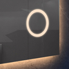 Wall‑Mounted LED Vanity Bathroom Mirror With Soft Back Lighting Magnifying Circle Touch Buttons Anti‑Fog for Residential Bathroom Renovation