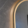 Luxury Backlit Oval Vanity Mirror 38mm Gold Frame For Hotel Bathroom