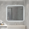 Wall‑Mounted Smart LED Vanity Mirror Ultra‑Slim Black Frame Touch‑Control Dimmable