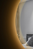 Round LED Bathroom Mirror 80cm Dot‑Matrix Glow Ring Frameless Wall‑Mounted Vanity Mirror
