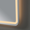 Rectangular LED Bathroom Mirror 8mm Ultra‑Thin Silver Aluminum Frame With Magnifier