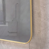 Ultra-Thin 8mm Golden Aluminum Frame LED Bathroom Defogger Touch Switch Espejo Mirror