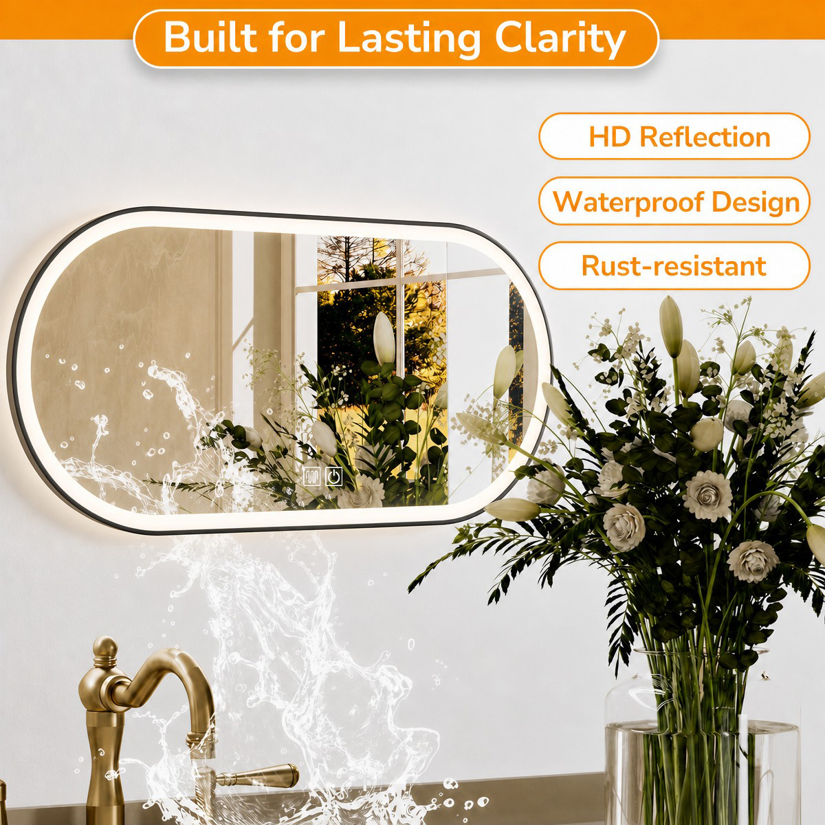 HD reflection, waterproof design, rust-resistant