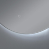 ETL CE Certified Round Ultra Slim Silver Aluminum Framed Fogless Backlit Smart LED Bathroom Wall Decor Vanity Mirror Espejos