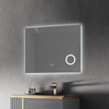 Wall‑Mounted LED Vanity Bathroom Mirror With Soft Back Lighting Magnifying Circle Touch Buttons Anti‑Fog for Residential Bathroom Renovation