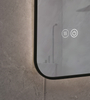 Modern Rounded‑Corner LED Mirror 8mm Thin Aluminium Frame For Bathroom & Hotel