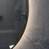 Hotel‑Grade Oval Smart LED Mirror 8mm Gold Aluminium Frame Anti‑Fog