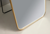 Freestanding Full‑Body LED Floor Mirror Gold Aluminum Frame Touch Control