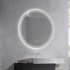 Round LED Bathroom Mirror 80cm Dot‑Matrix Glow Ring Frameless Wall‑Mounted Vanity Mirror
