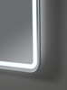 Rectangular LED Bathroom Mirror 8mm Ultra‑Thin Silver Aluminum Frame With Magnifier