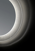Modern Fluted Round LED Mirror Clear Ribbed Acrylic Frame For Hotel & Home Decor