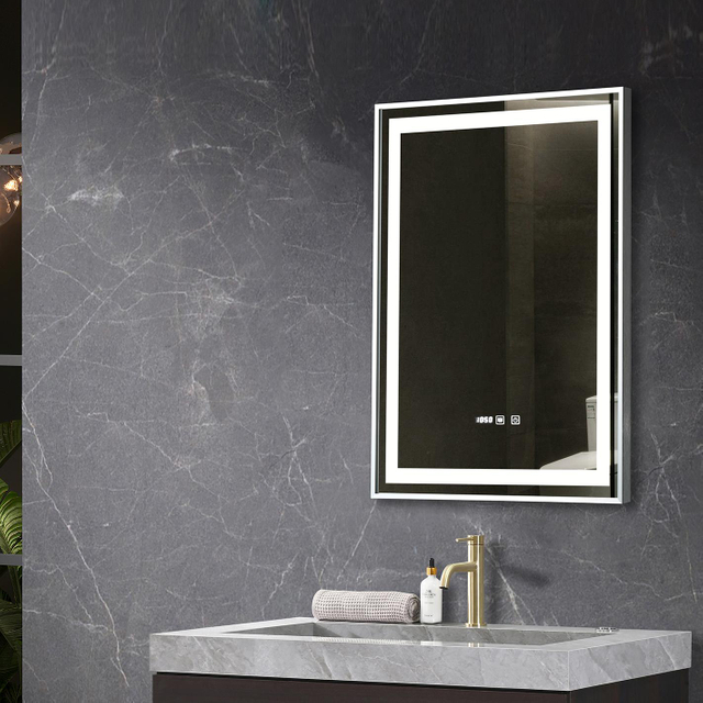 Factory Smart Touch Sensor Makeup Illuminated Decorative Light Wall Mount LED Bathroom Vanity Mirror