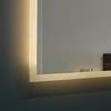 Frosted Edge Backlit Mirror Frameless Bathroom LED Mirror 600×800mm Espejo