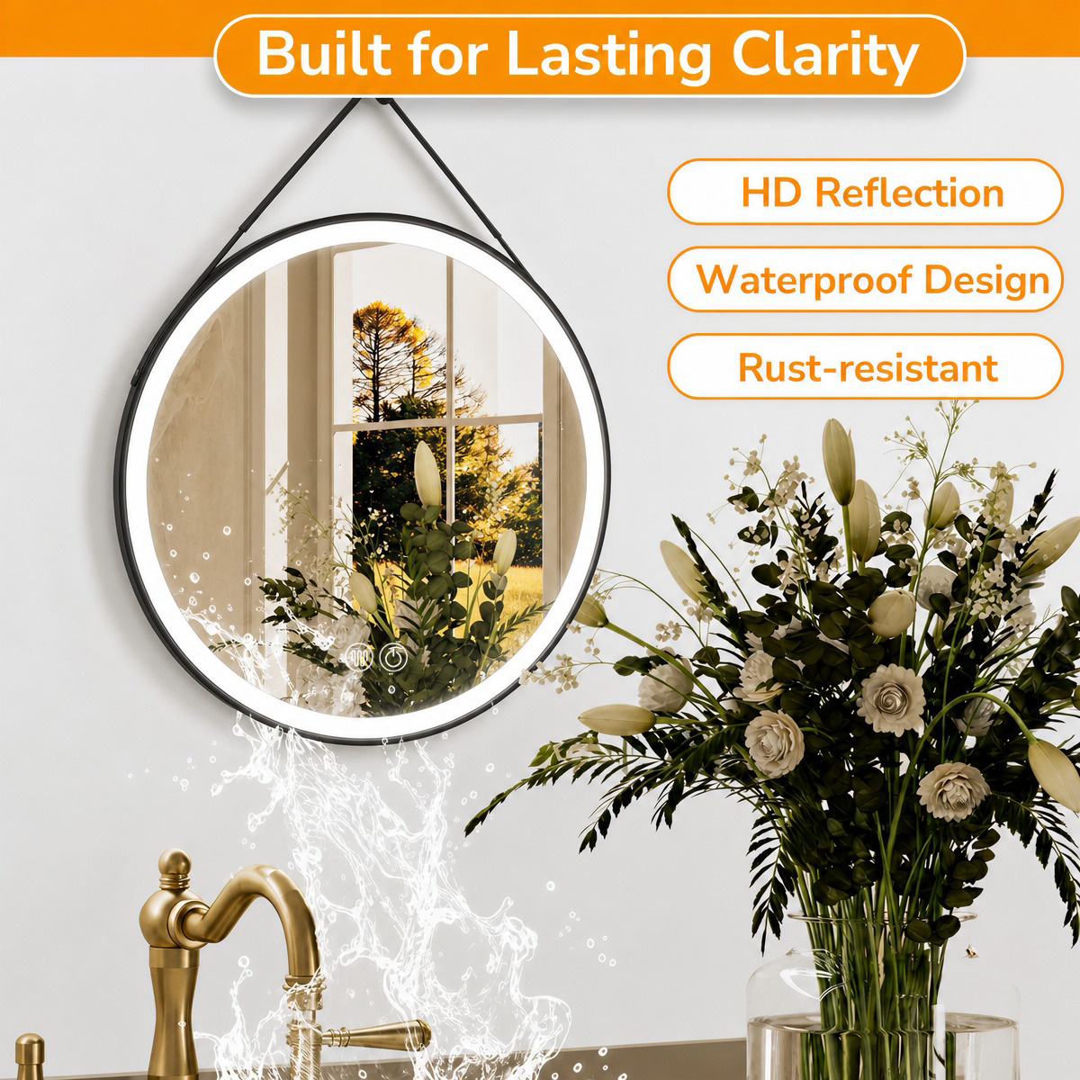 HD reflection, waterproof design, rust-resistant