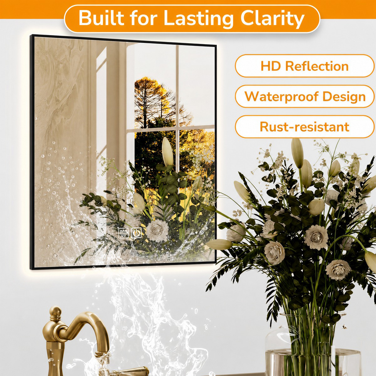 HD reflection, waterproof design, rust-resistant