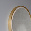 Luxury Backlit Oval Vanity Mirror 38mm Gold Frame For Hotel Bathroom
