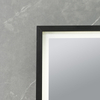 Modern Wall‑Mounted Rectangular Smart LED Mirror Gold Aluminum Frame Anti‑Fog