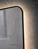 Modern Rounded‑Corner LED Mirror 8mm Thin Aluminium Frame For Bathroom & Hotel
