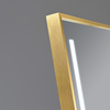 Freestanding Full Body LED Floor Mirror Gold Aluminum Frame Touch Control